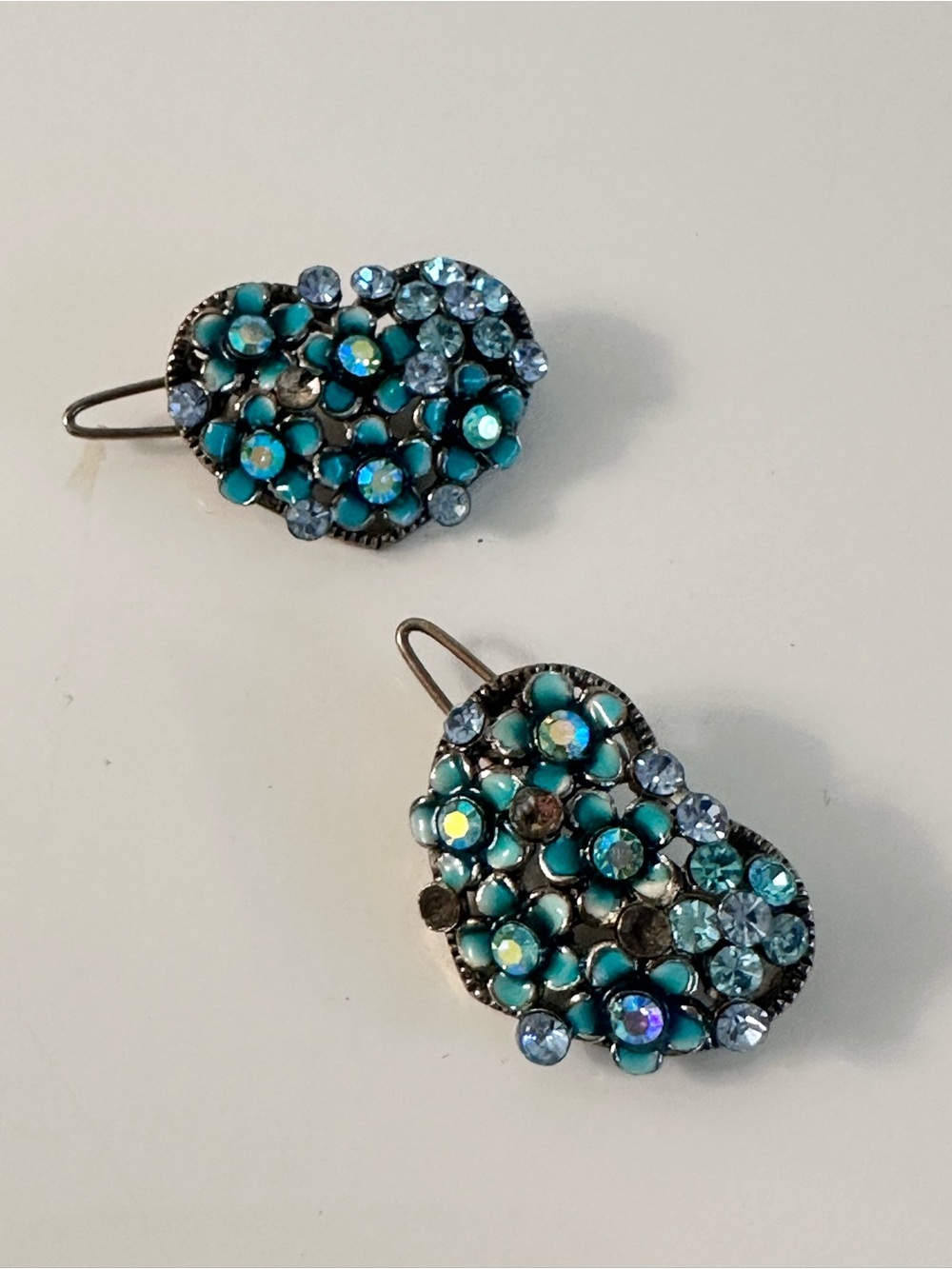Crystal encrusted hair clips x 2, high quality from Saks Fifth Ave off